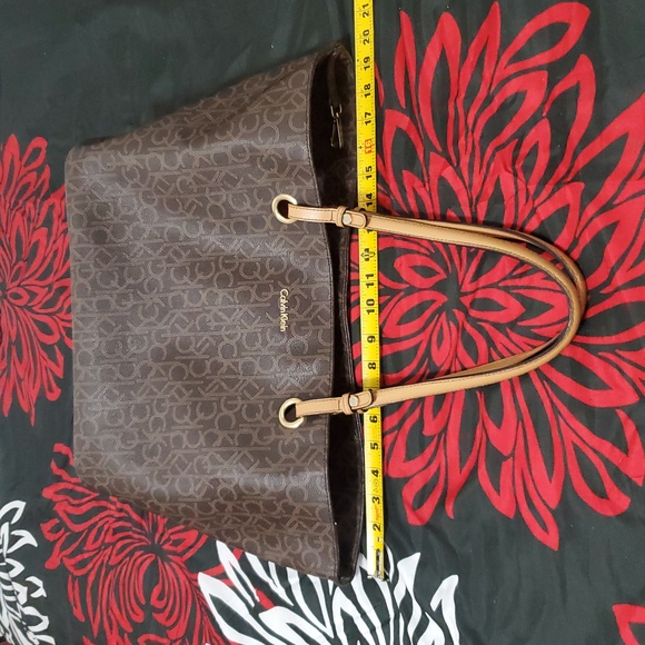 Calvin Klein Signature Brown & Tan Tote Bag - Picture 8 of 11